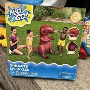 H2O GO! T-Rex Dino Dinosaur Water Splash Sprinkler Summer Kid Fun 39in Tall NIB